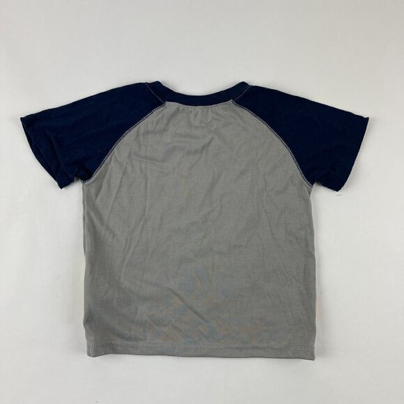 Just One You Carters Sleep Tshirt Boys Size 4T Gray Blue Bulldozer Short Sleeve - Picture 4 of 5